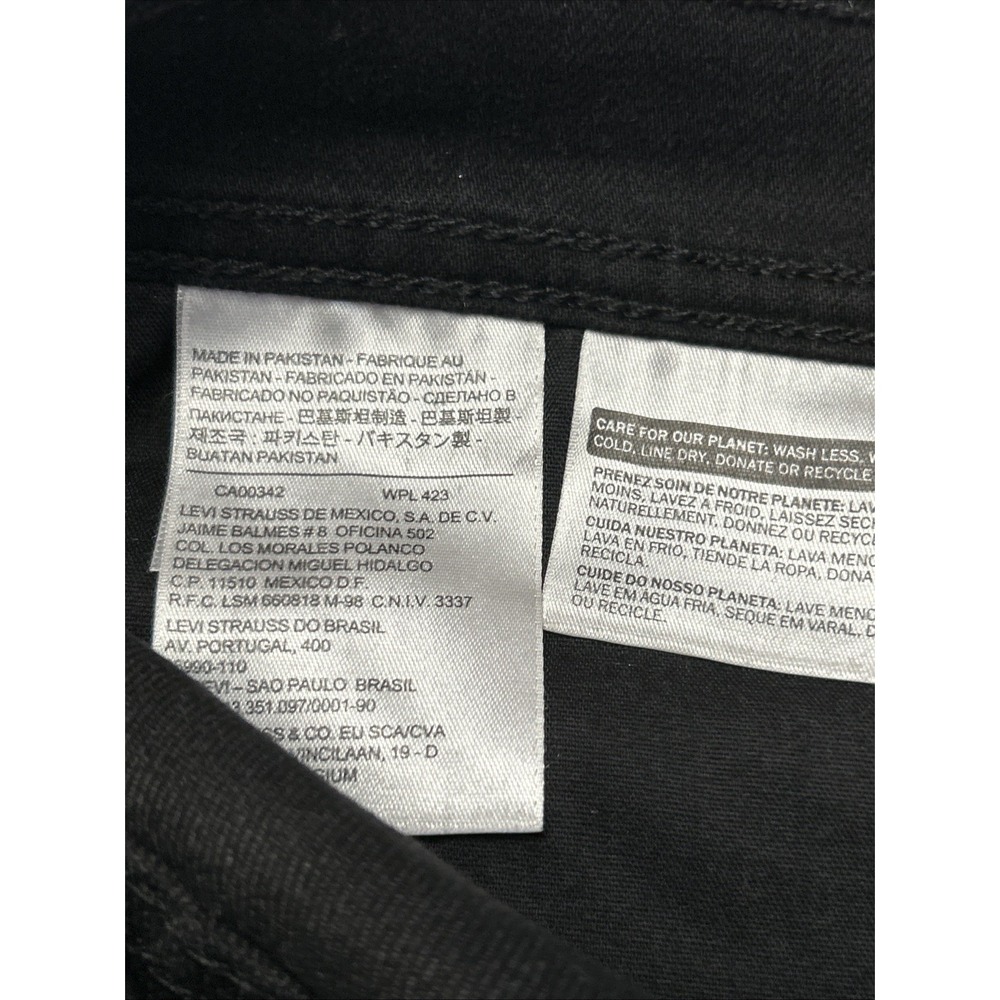 Levi's Women's Mini Icon Jean Skirt Black Tab Sz 9‎ EC 34" Waist  Stretch - Picture 5 of 10